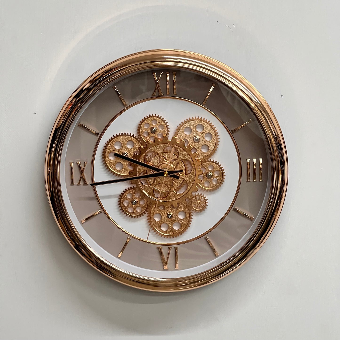 ROSE GOLD GEAR WALL CLOCK
