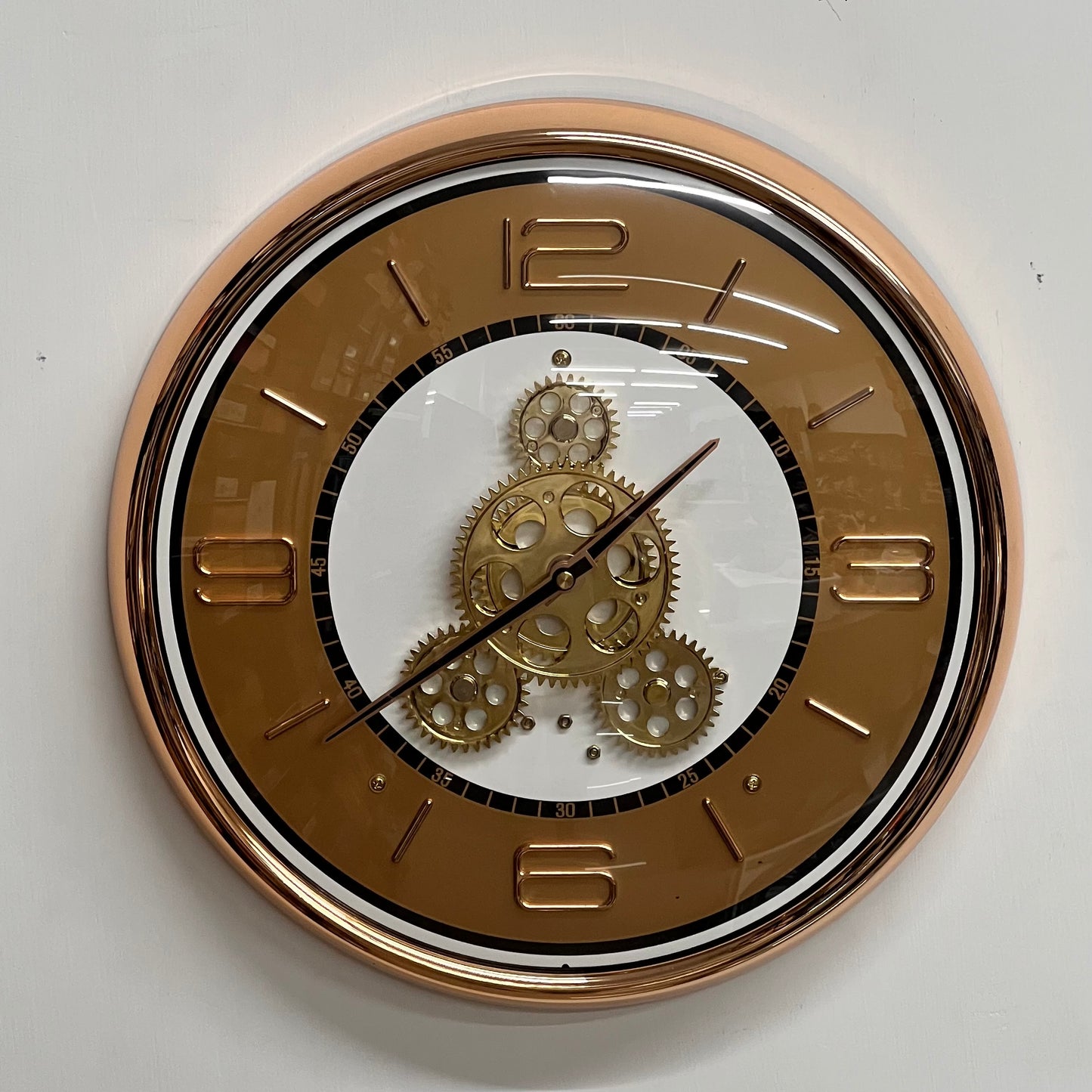 CHROME GEAR WALL CLOCK
