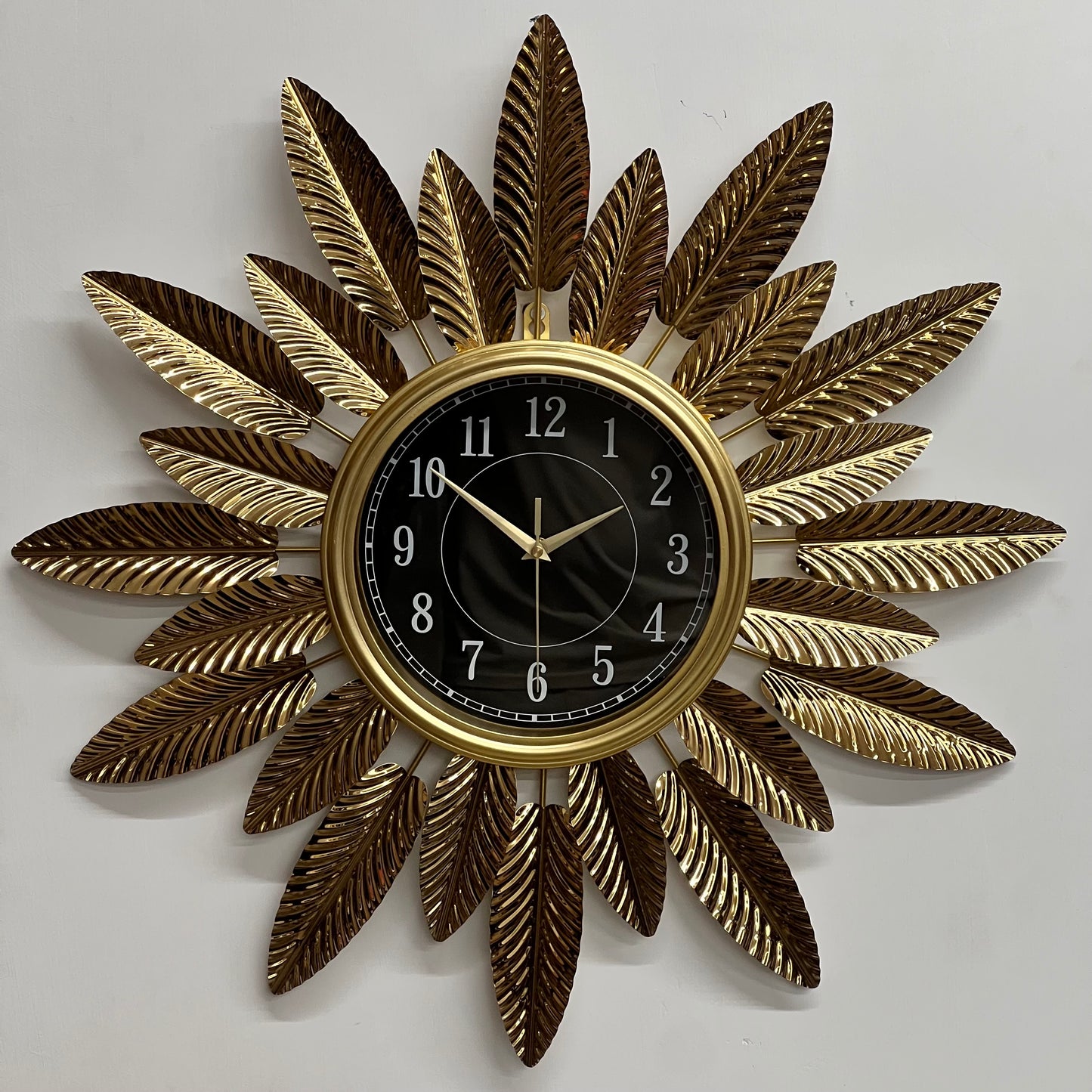 METALLIC GOLD STEEL WALL CLOCK
