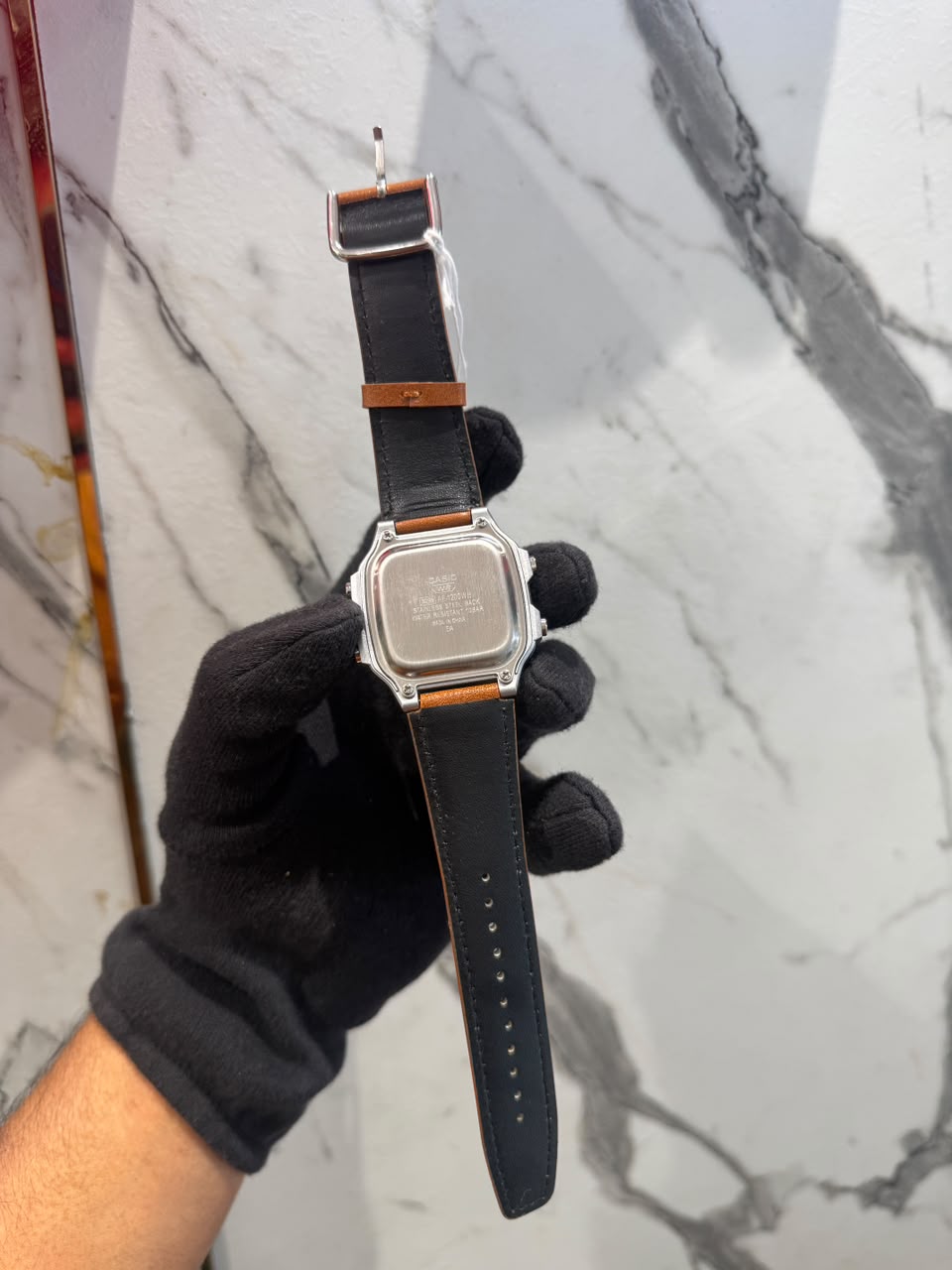 Z&Y Men’s Digital Illuminator Watch with Leather-Style Strap