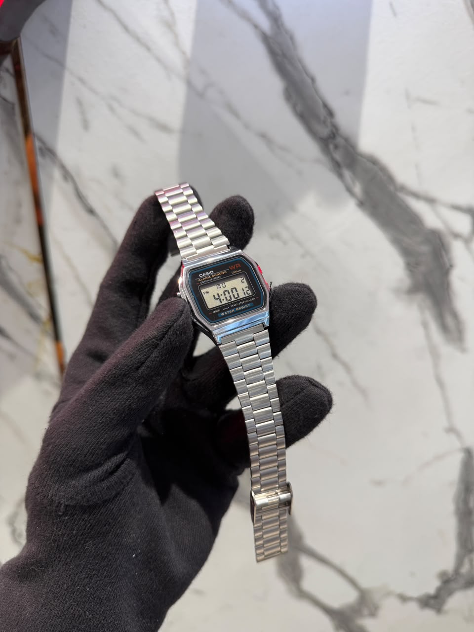 Z&Y Vintage Digital Watch for Men & Women – Silver Metal Bracelet, Alarm & Chronograph