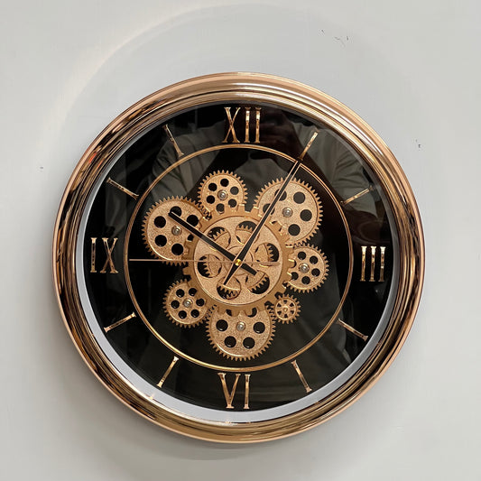ROSE GOLD GEAR WALL CLOCK
